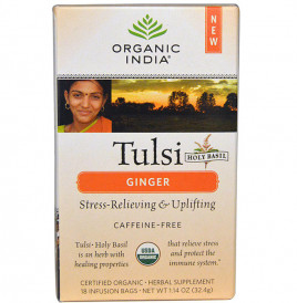 Organic India Tulsi Holy Basil Ginger  Box  32.4 grams